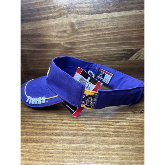 LSU‎ Tigers Louisiana State Colosseum Adjustable Purple Gold Yellow Visor NWT - Picture 2 of 4